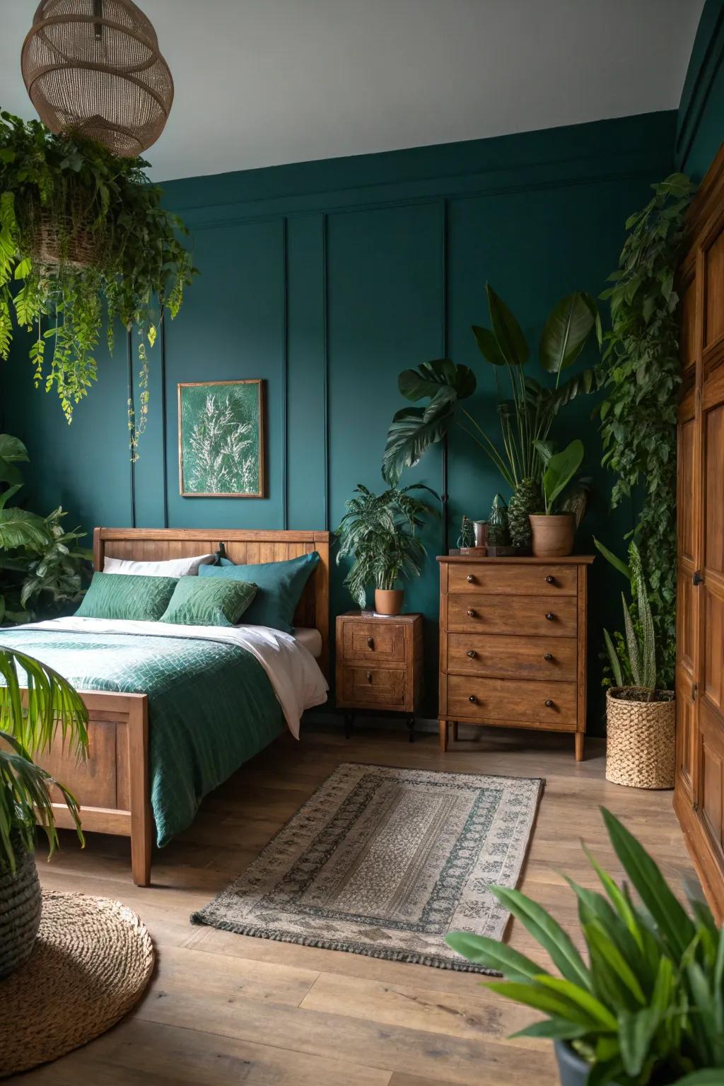 Nature elements infuse freshness and equilibrium to teal.