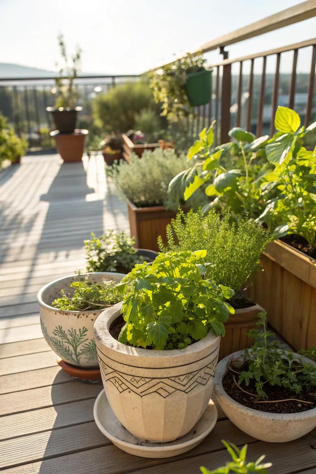 Enjoy the flexibility of different container gardening styles.