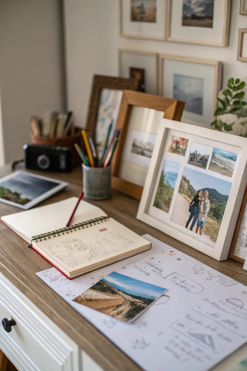 Personal keepsakes transform your workspace into a personal haven.