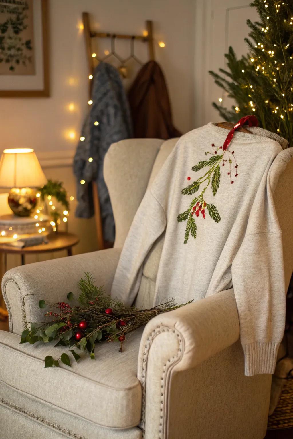 Mistletoe mischief for a playful holiday style.
