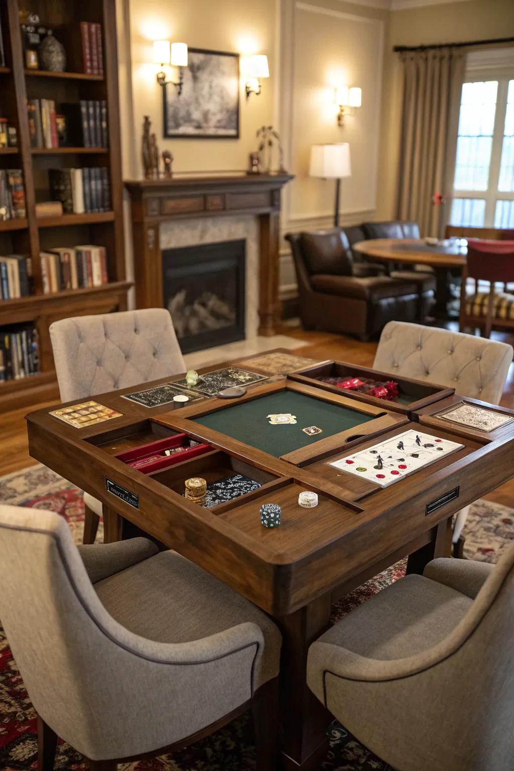 Player stations ensure essentials are always accessible.