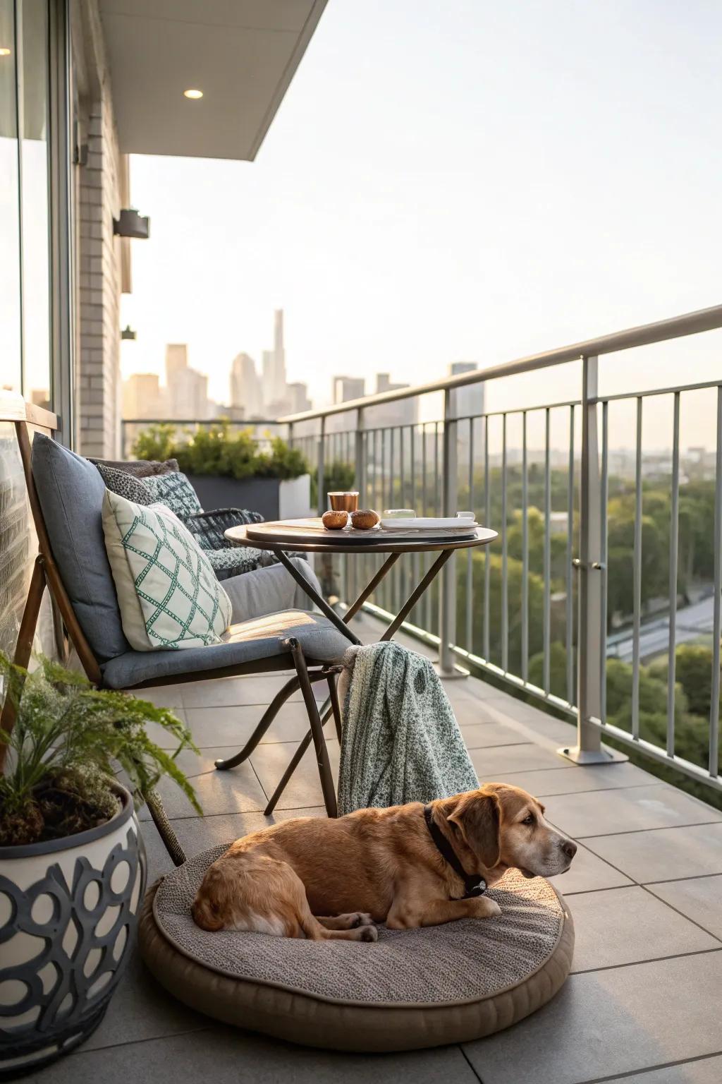 Pet-appropriate furnishings ensure comfort for both owners and their dogs.