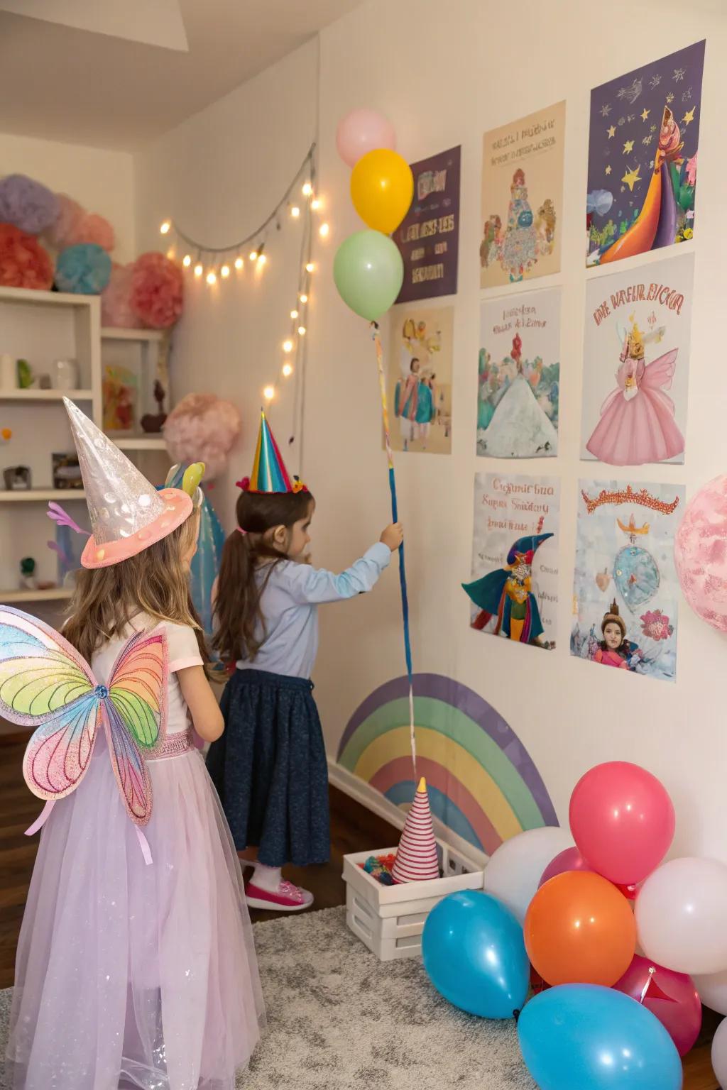 A themed decoration makes the dress-up corner come alive.