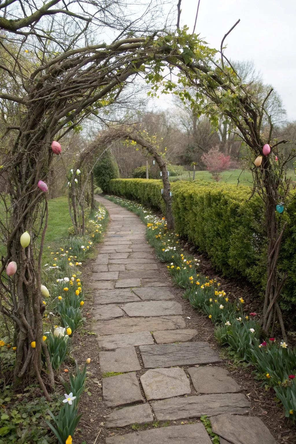 Enhance your route with organic compositions like tiny branches and foliage.