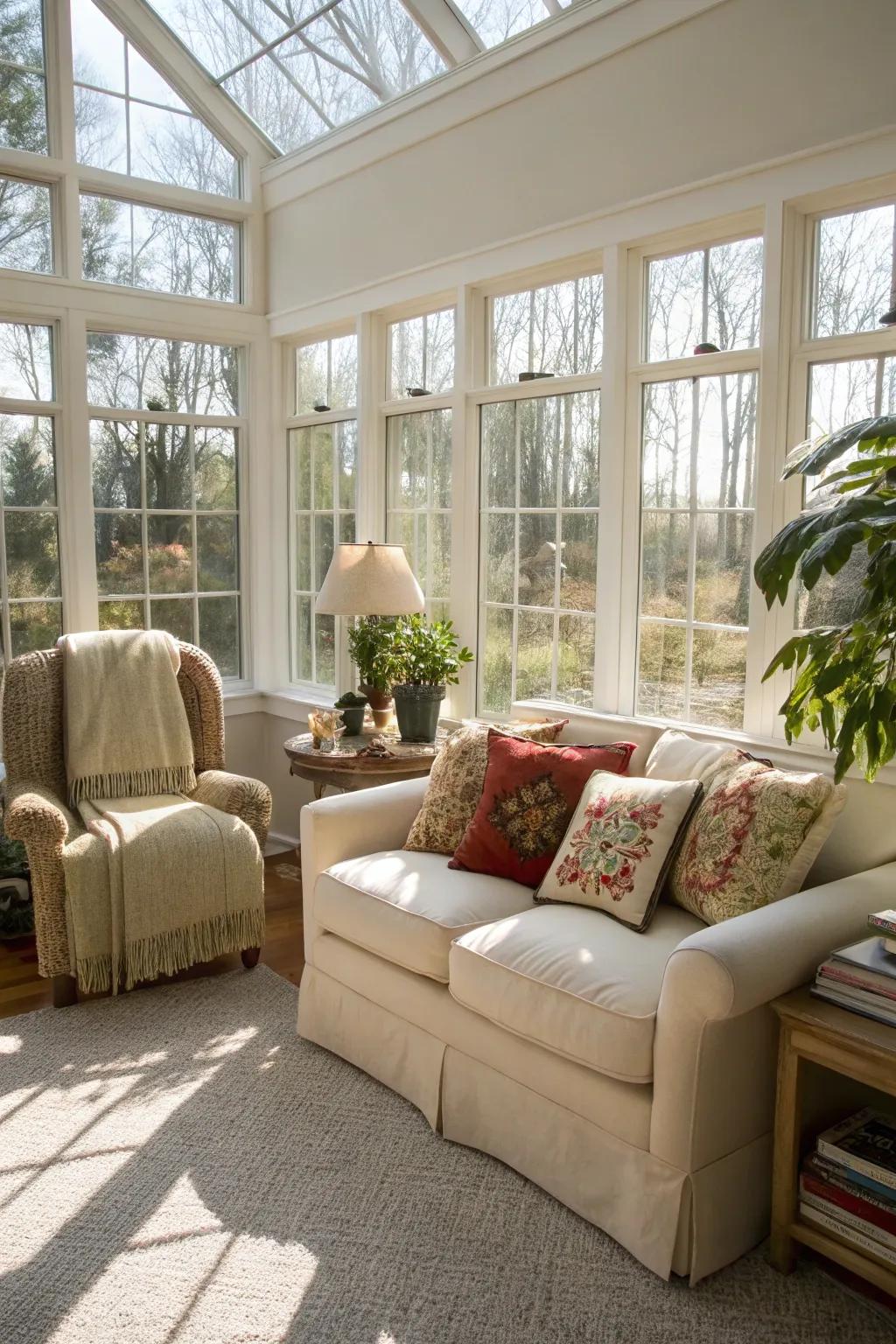 A year-round solarium conceived for optimum comfort and pleasure throughout the seasons.