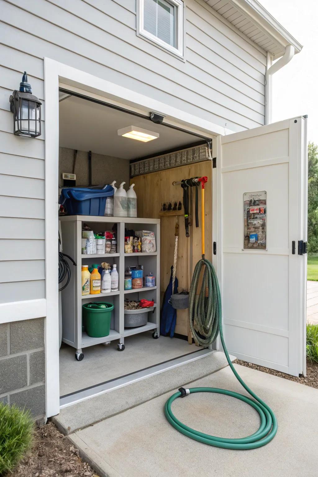 A pet station helps keep your pets and home clean.