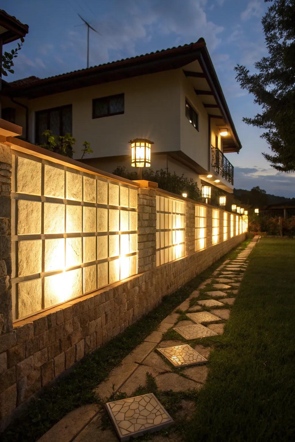 Illuminated cladding adds drama to your exterior at night.