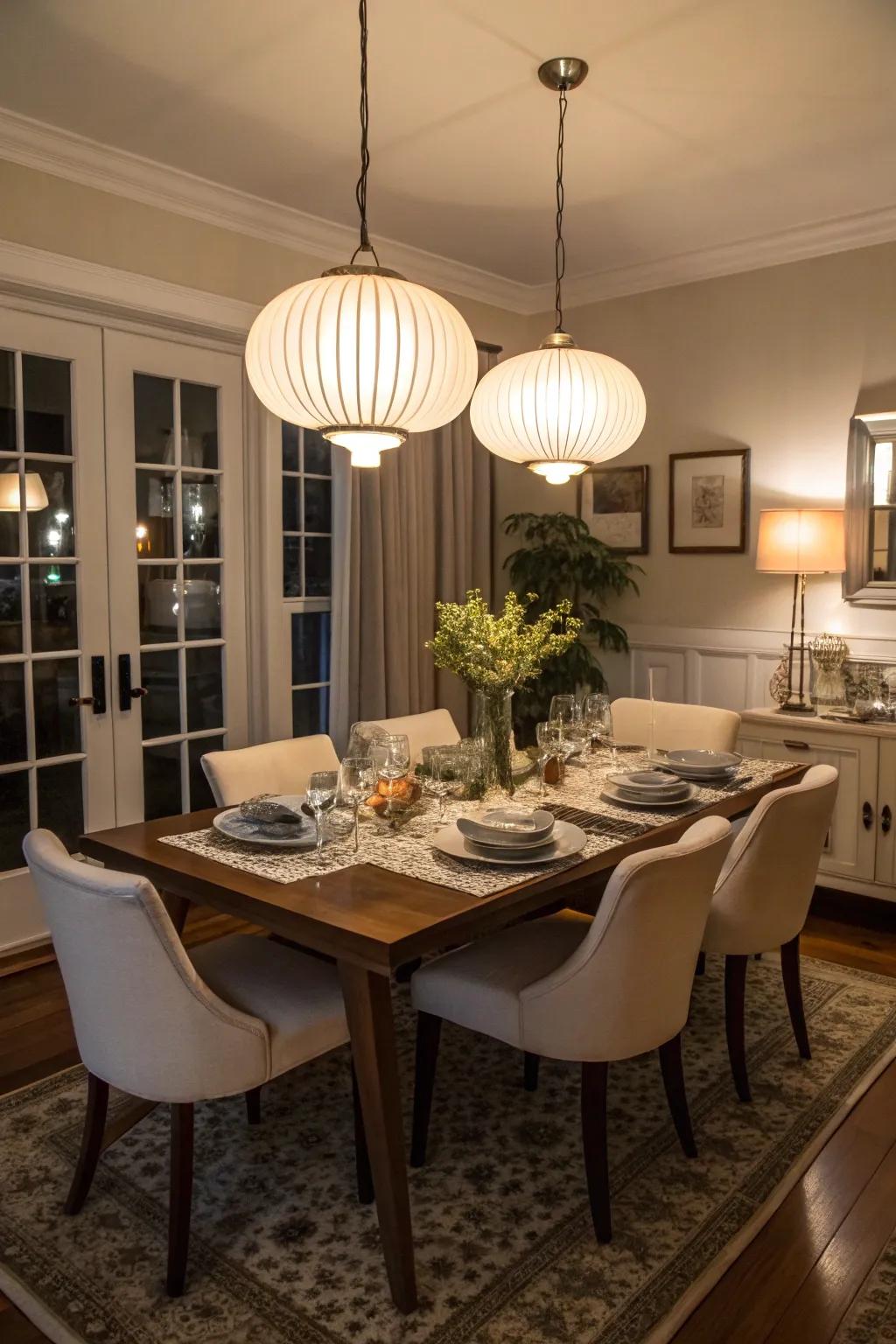 Opal glass pendants offer a nostalgic and refined touch to any space.