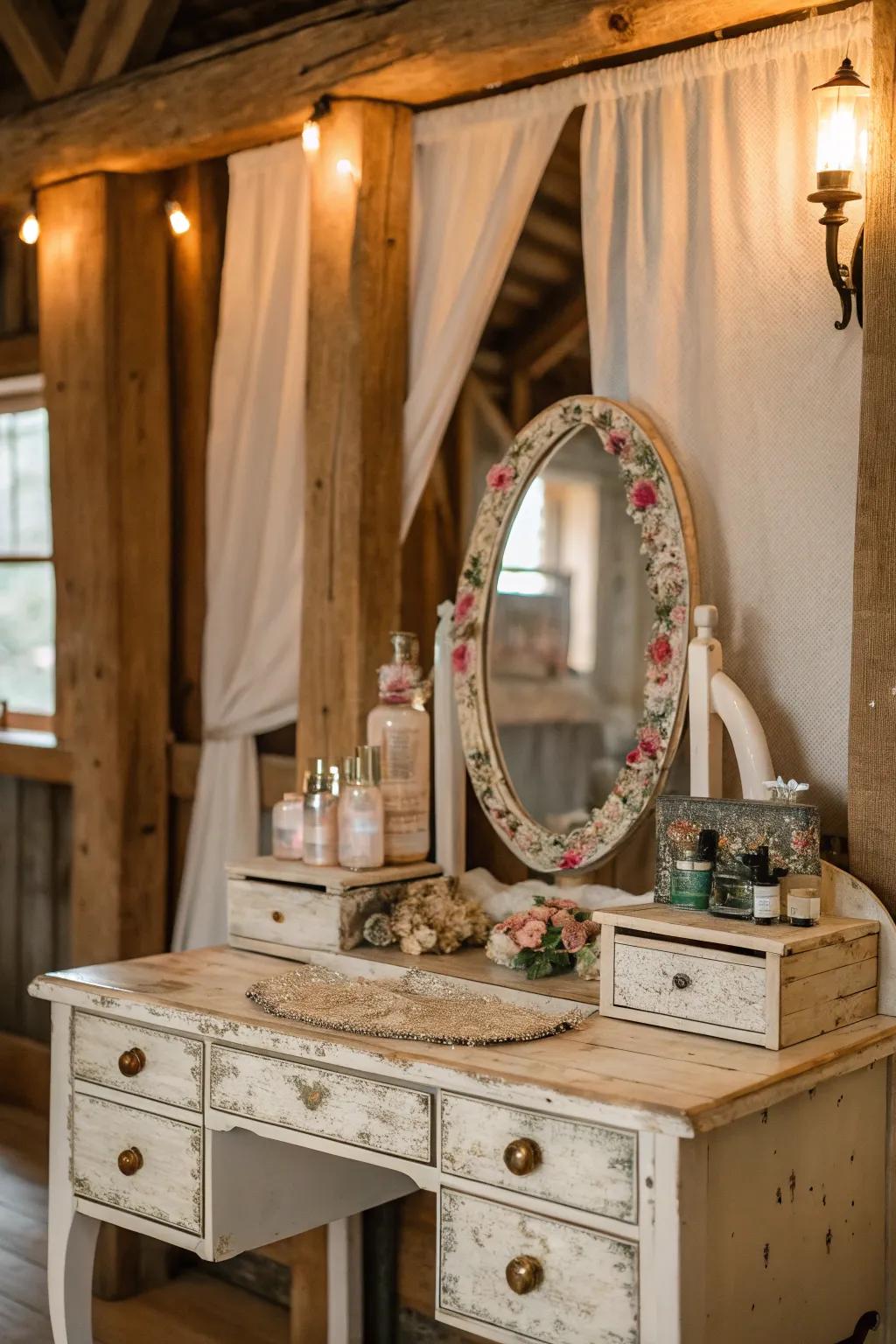 Weathered effects offer a timeless, antique feel.
