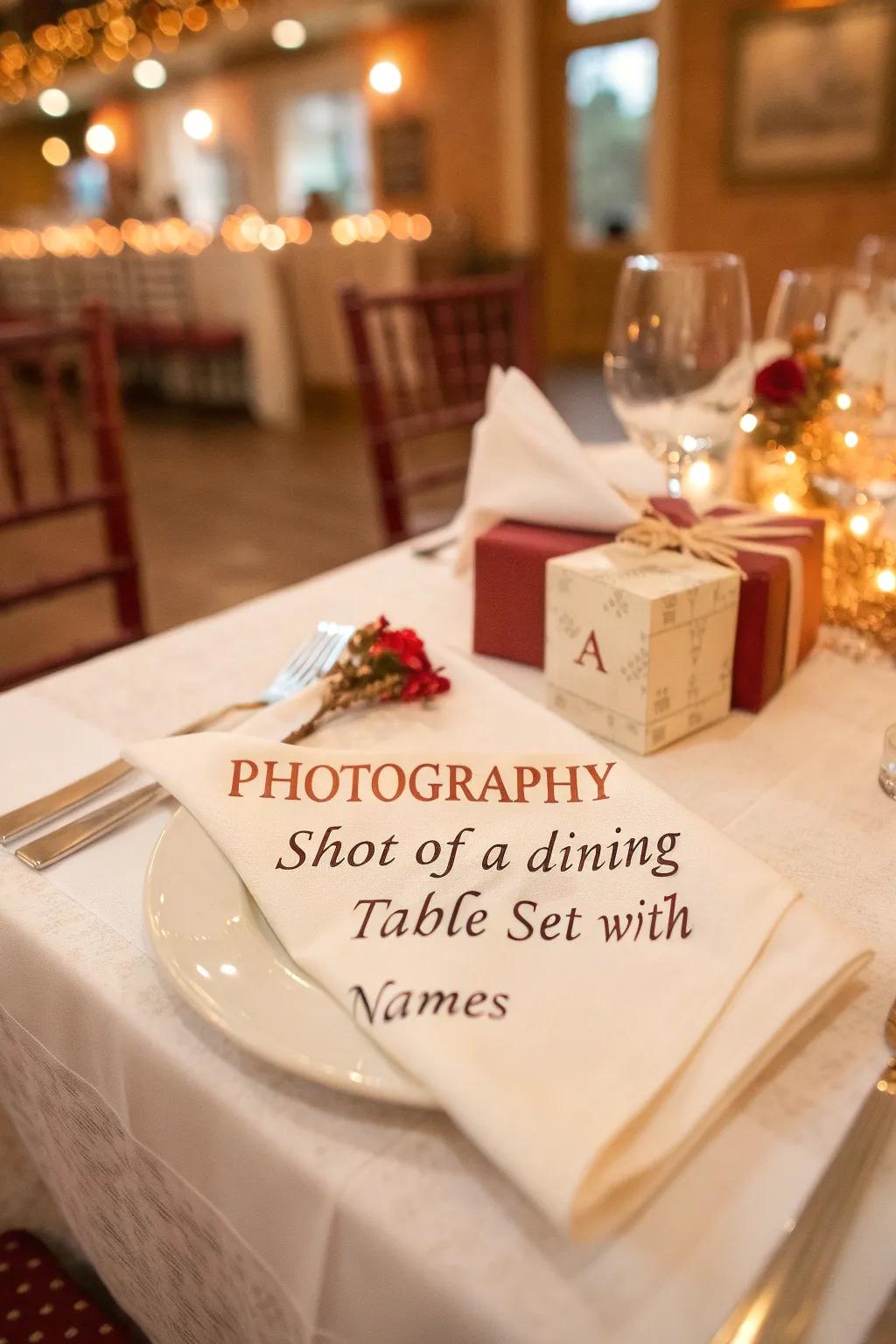 Add a personal touch with creative dinner arrangement designs.
