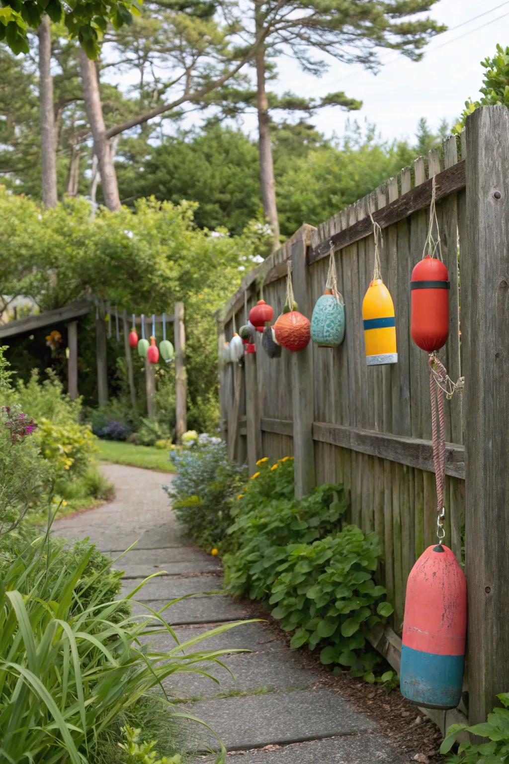 Floats add a playful and bright touch to outdoor spaces.