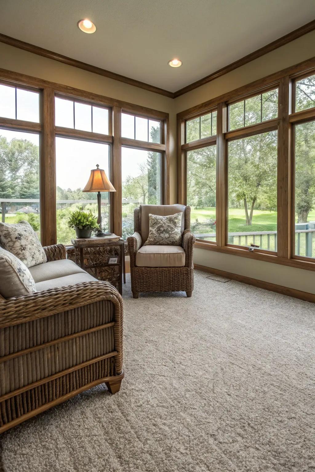 Plush tiles contribute a layer of comfort and warmth to any seasonal room.