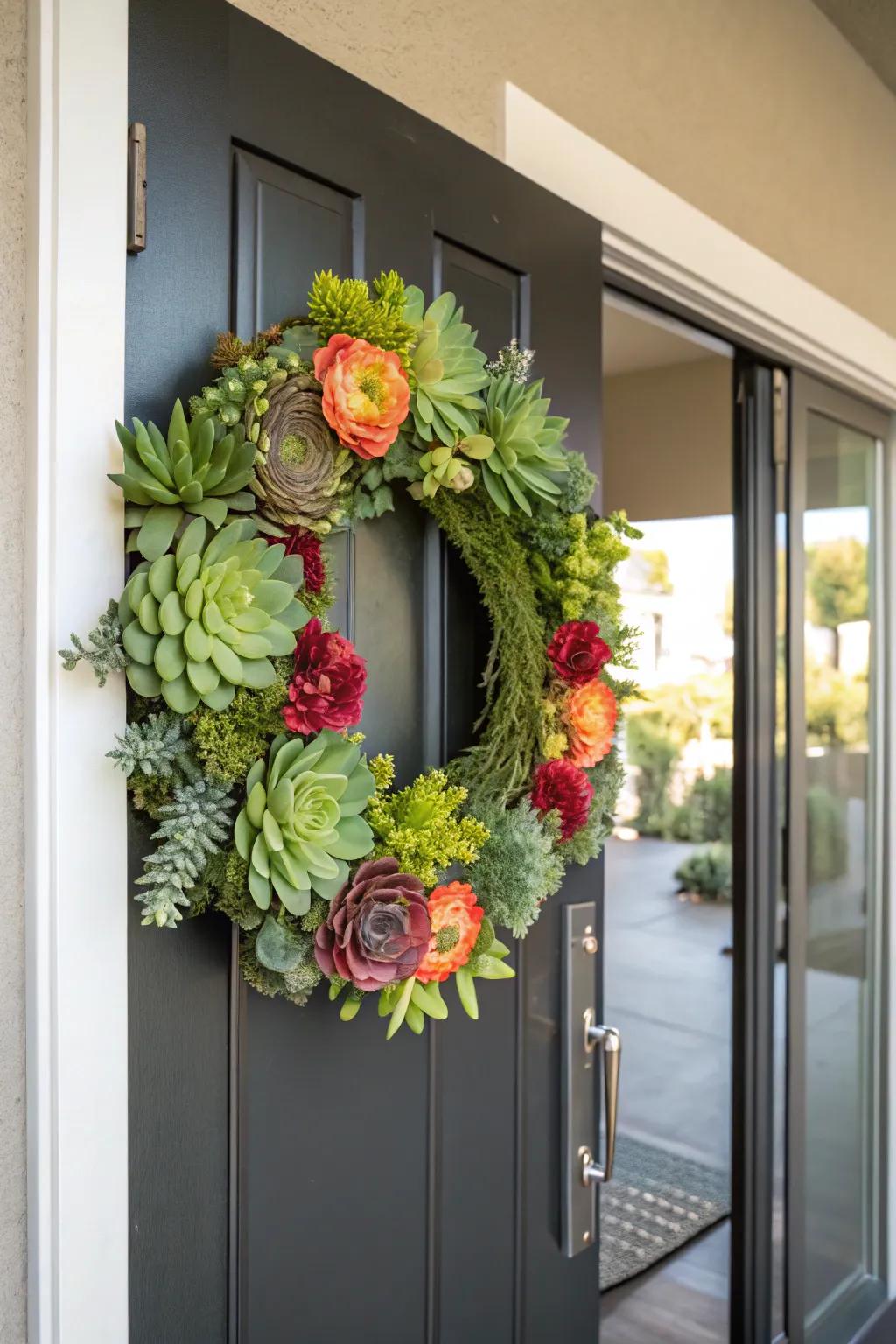 Effortless elegance using succulents and fine fabric.