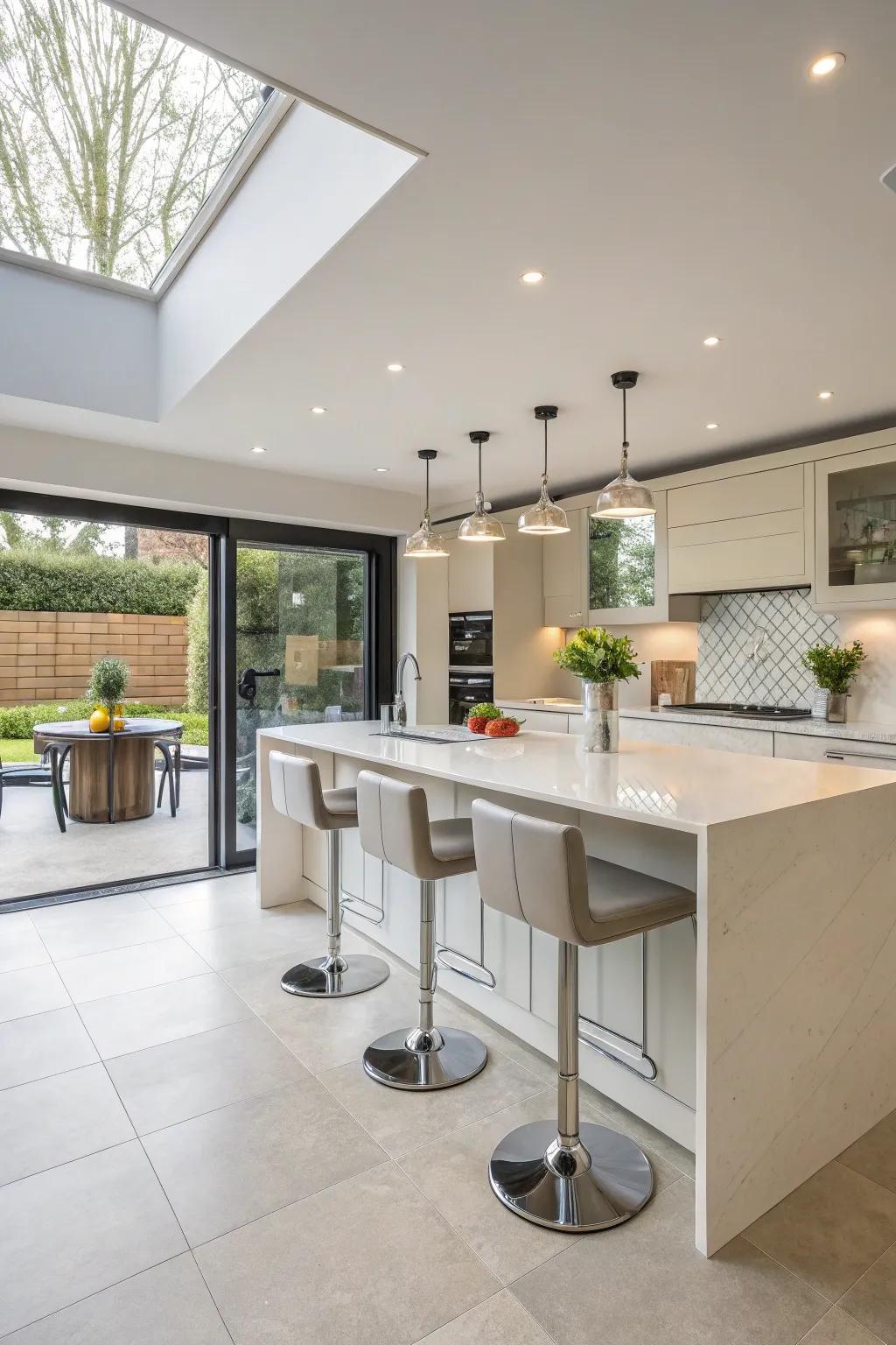 A cooking area addition that integrates effortlessly with contemporary design.