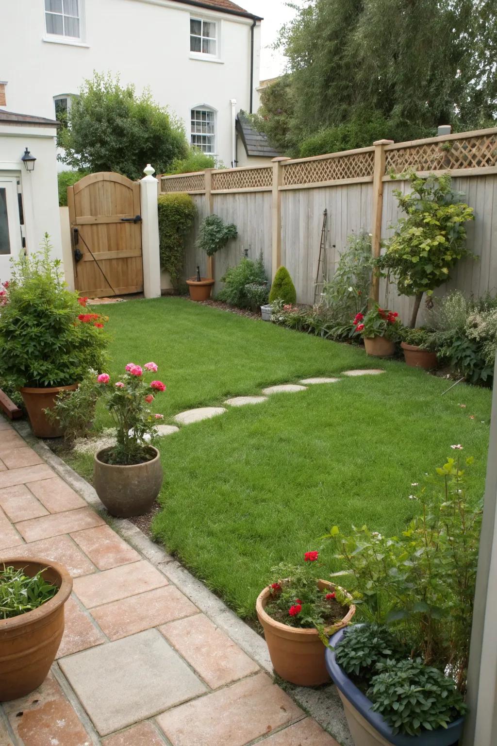 A compact lawn can serve as a tranquil and energizing component of your garden.