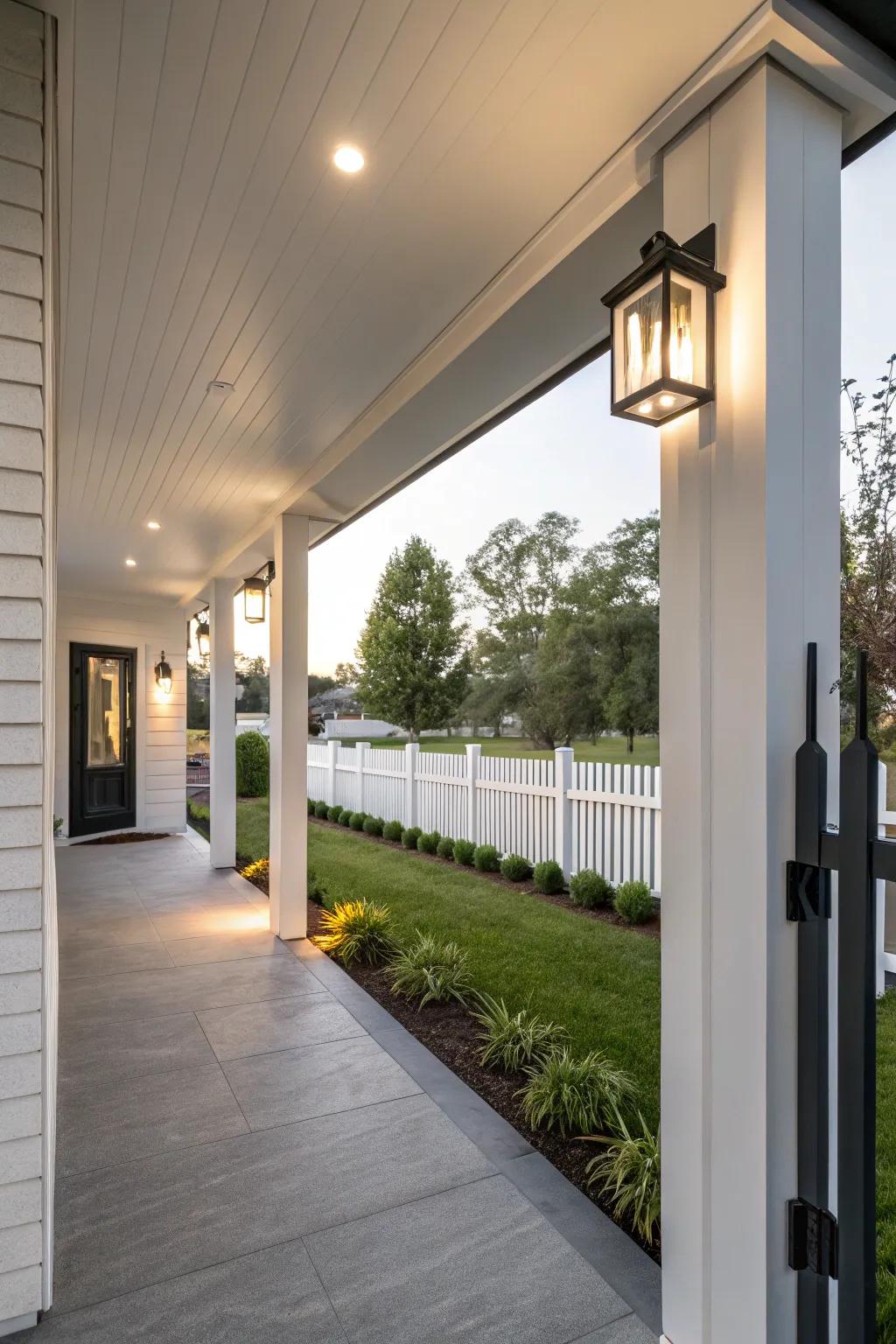 Contemporary accents boost a porch’s appeal.