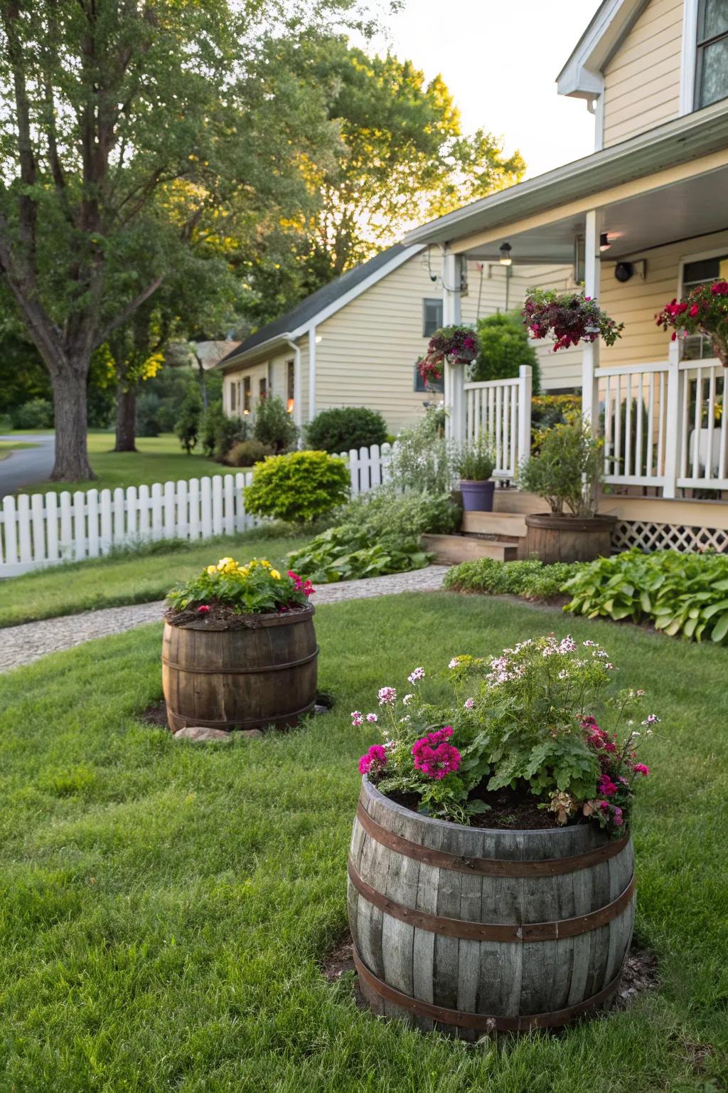 Creative planters can become striking centerpieces in your garden.