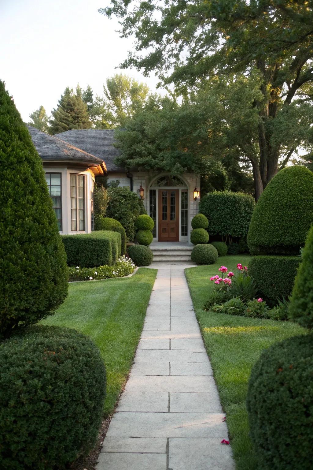 Greenery provides structure and a sophisticated touch.