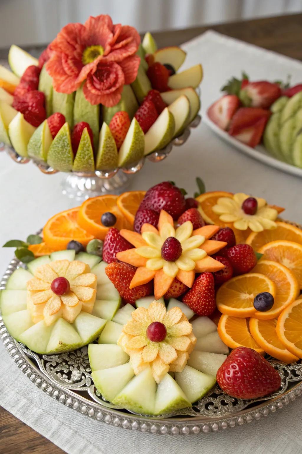 A whimsical floral fruitscape that&rsquo;s delightful and edible.