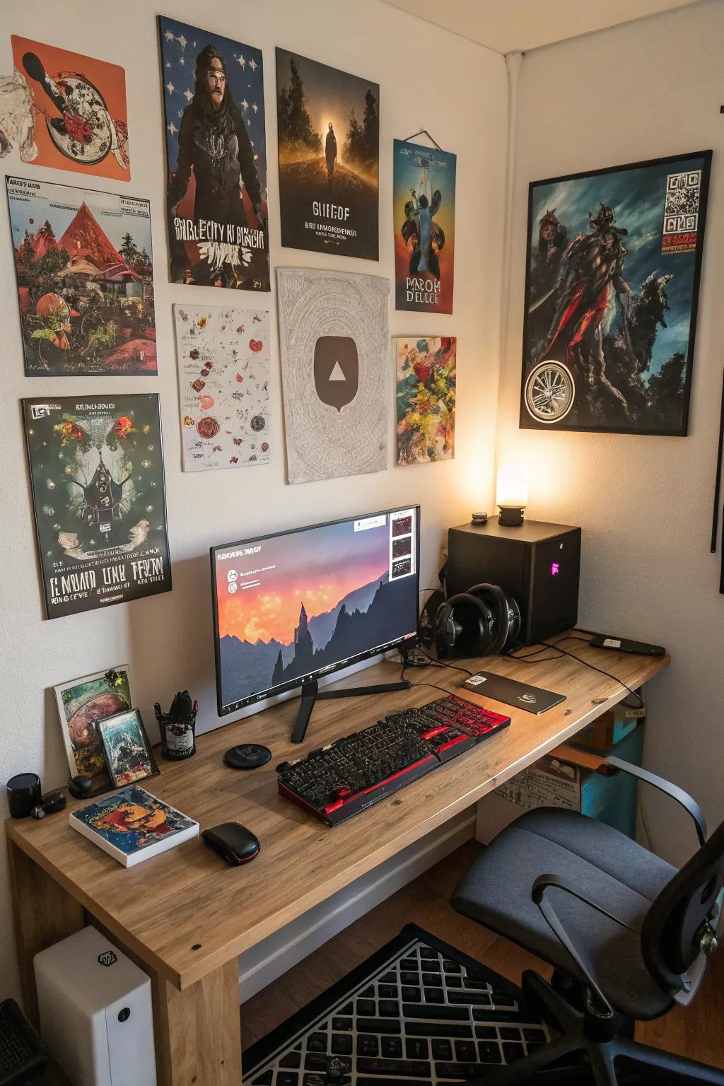 Wall decorations inject personal flair into your gaming sanctuary.