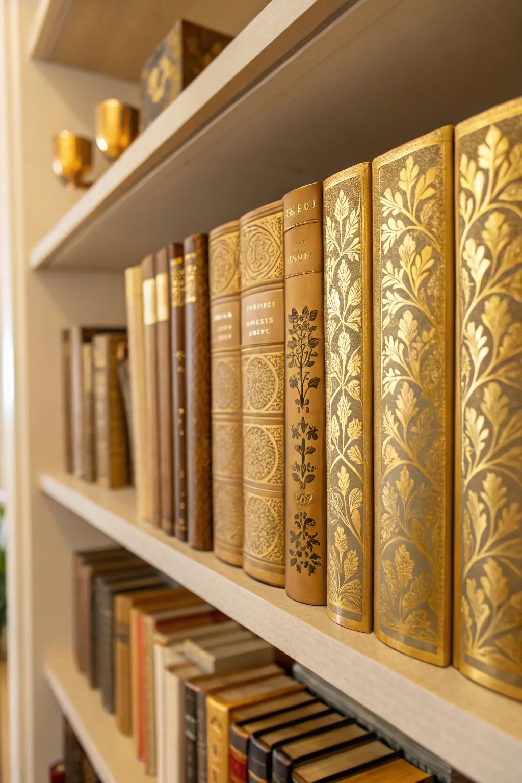 Treat your books to a luxurious makeover with gold leaf.