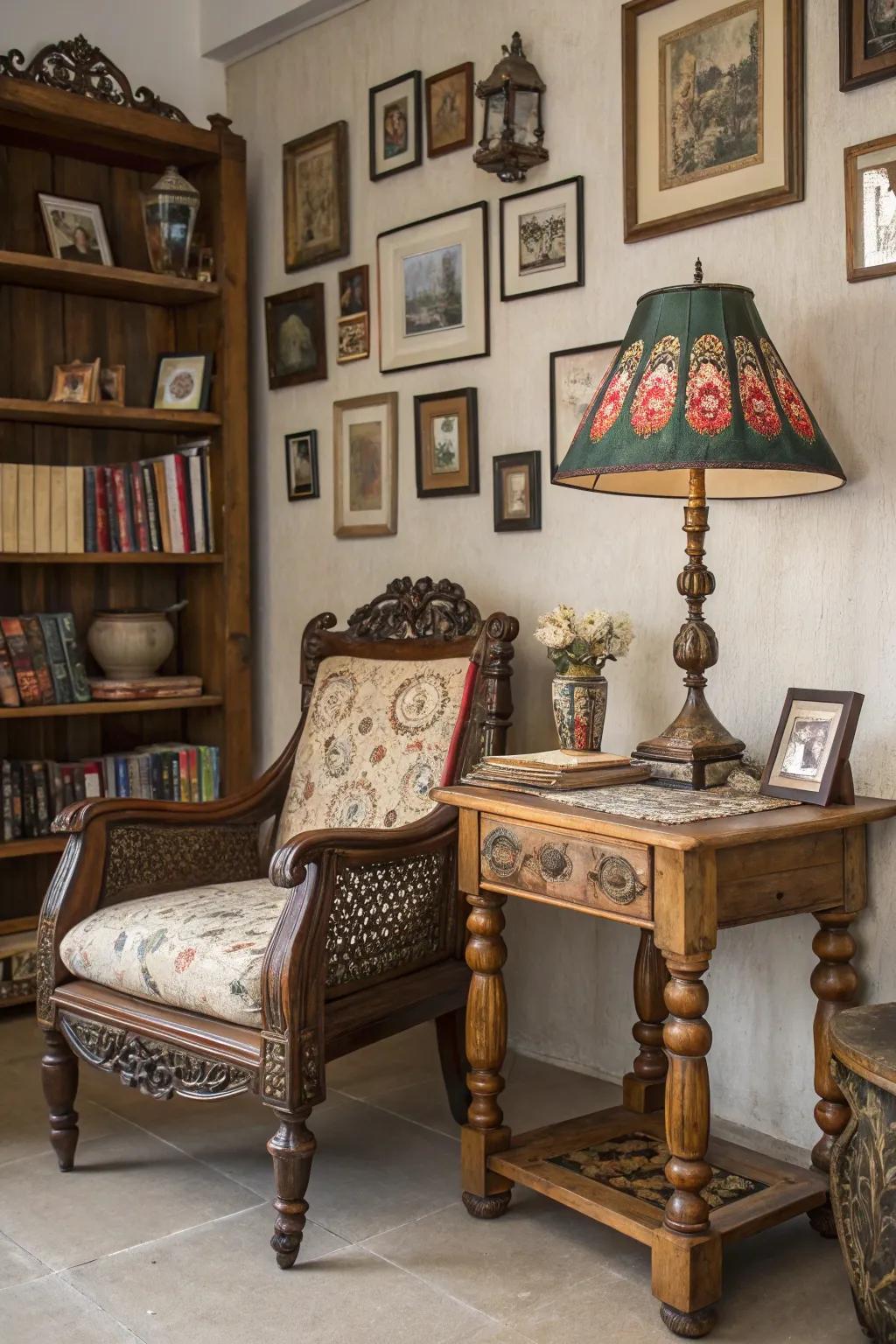 Varied furnishings bring charm and character.