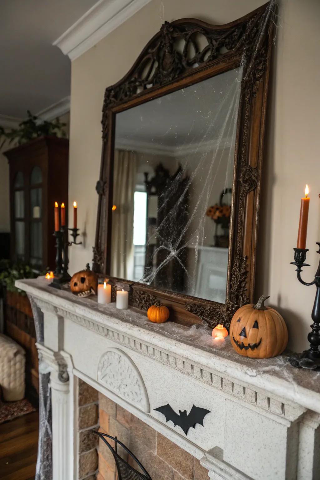 A haunted reflection that magnifies the Halloween enchantment.