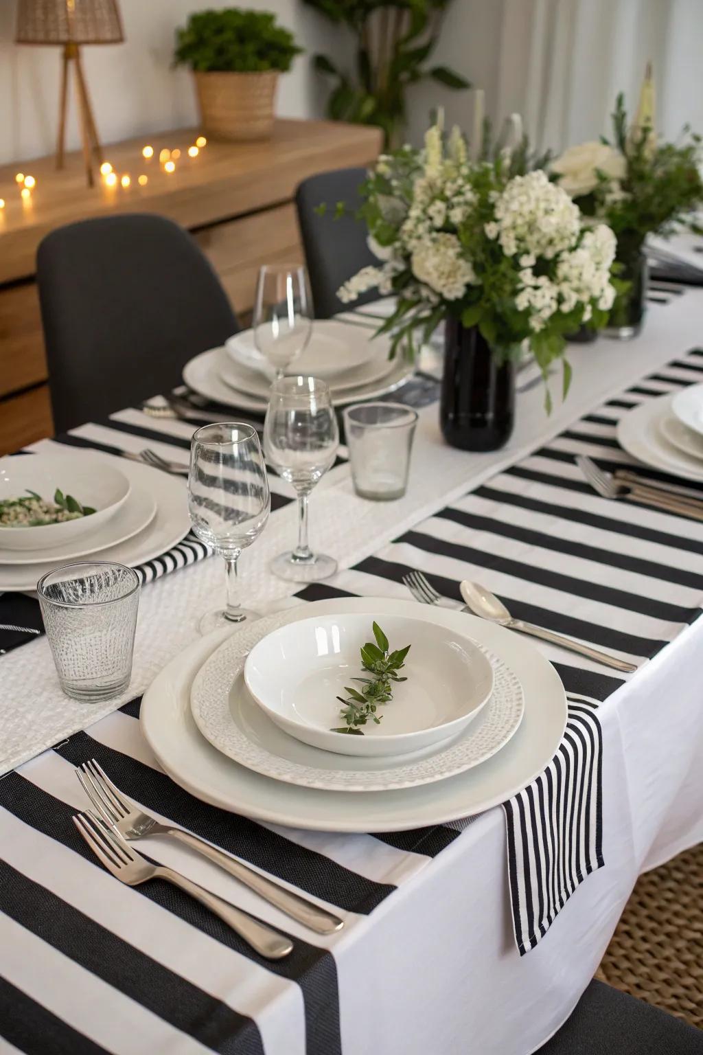 An ageless onyx and ivory theme for a sophisticated Halloween.