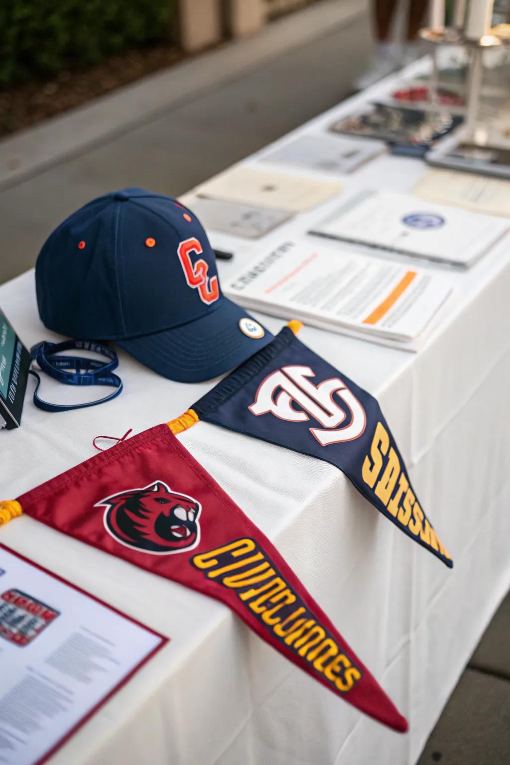 Team insignia amplifies school pride.