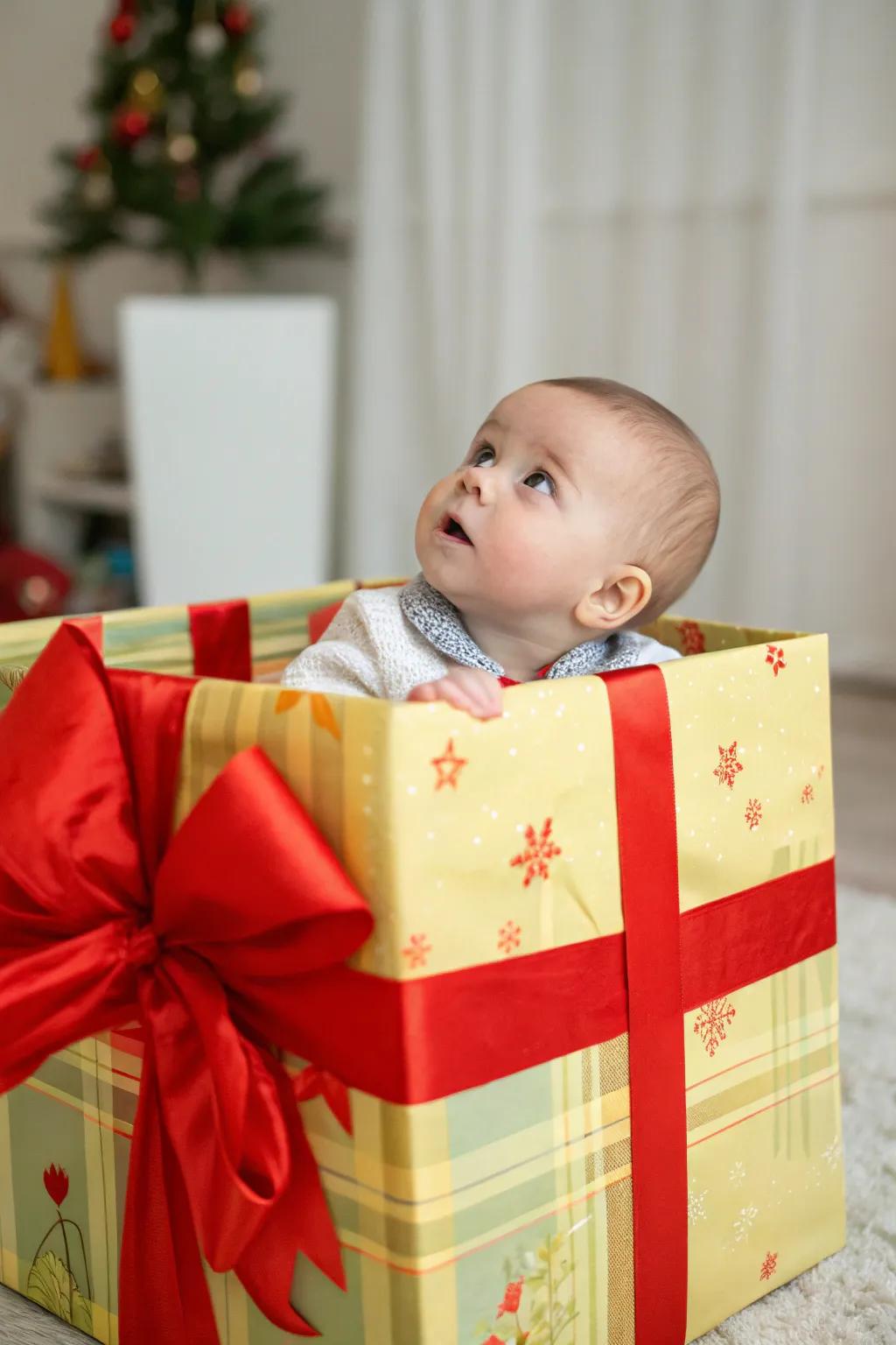 Your little one as being the most valuable present beneath the tree.