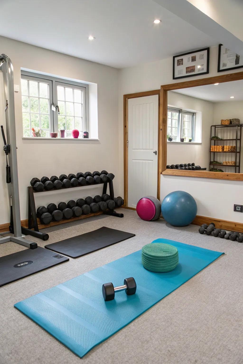 Dedicated workout areas boost structure and effectiveness.