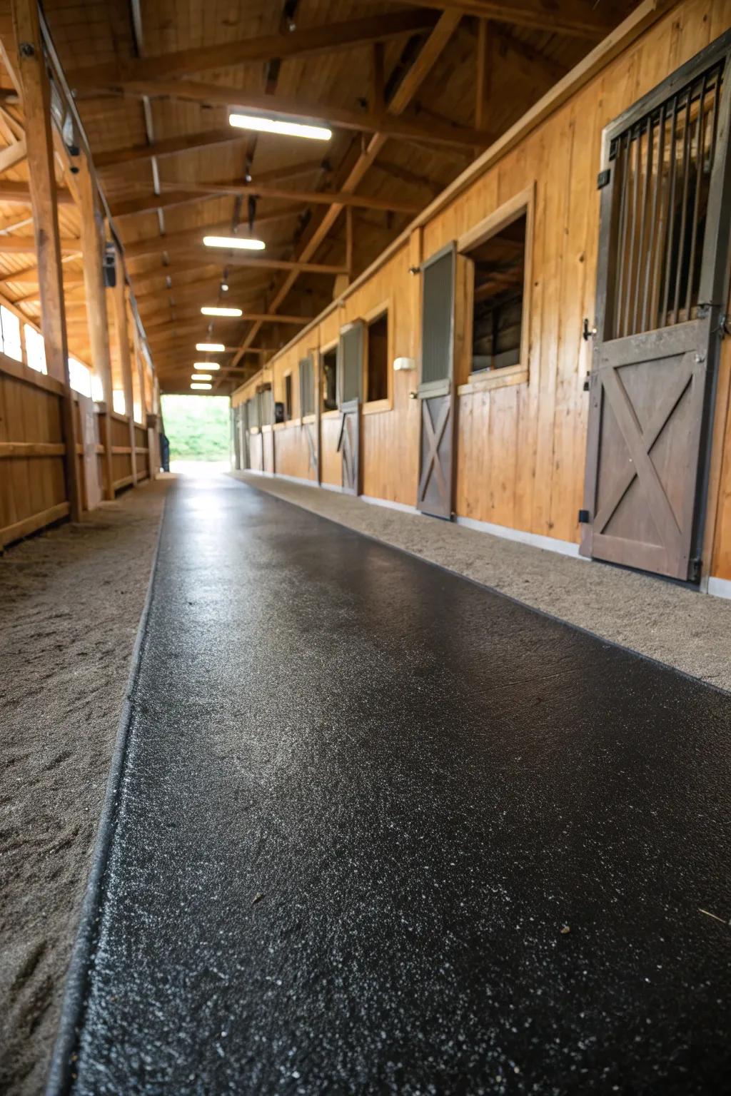 Permeable tarmac offers a practical ground cover option with effective flow capabilities.