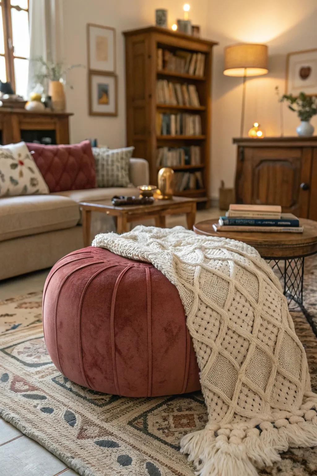 Textured accents bring a luxurious feel to your decor
