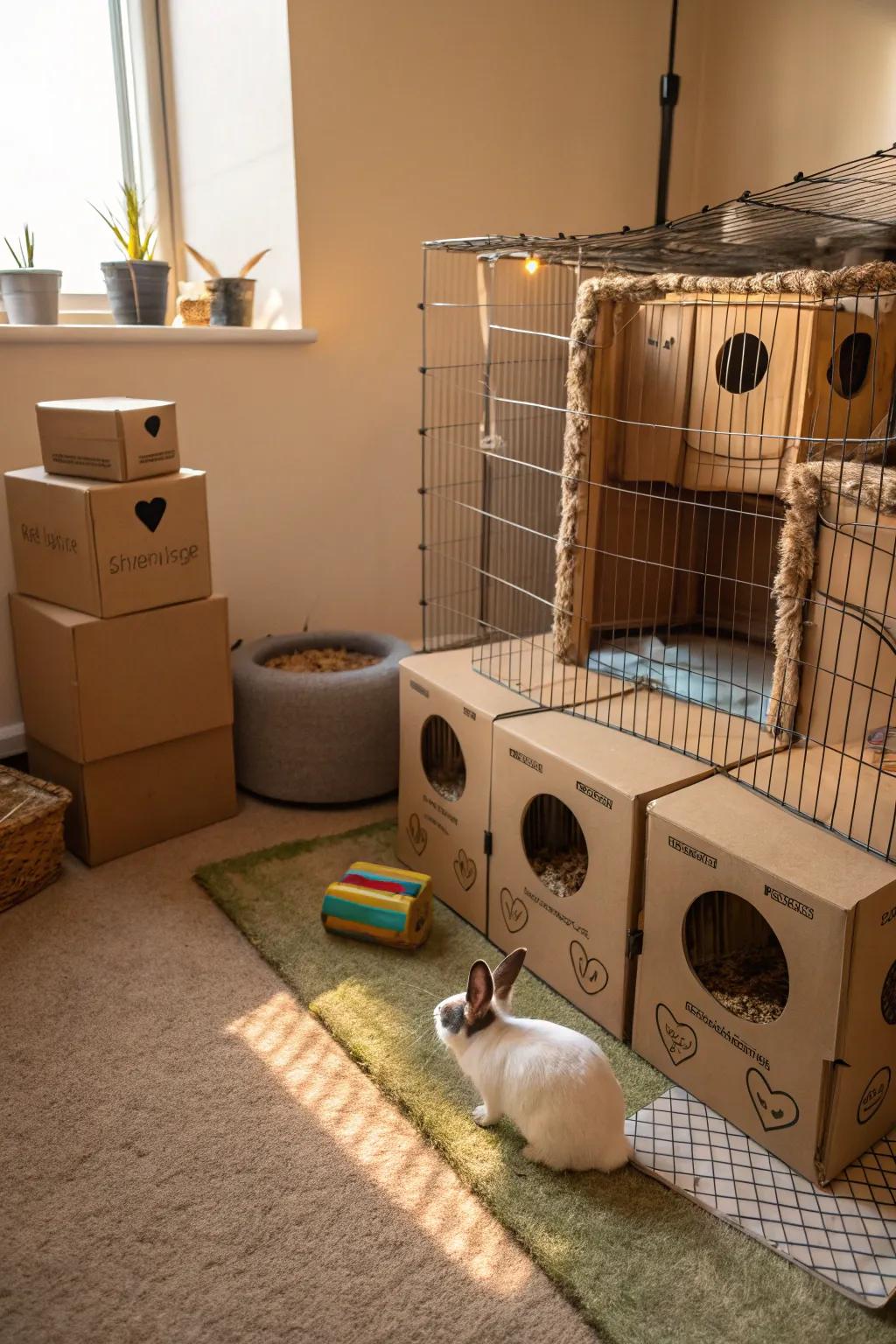 Tubes and refuges deliver a secure haven for your rabbit.