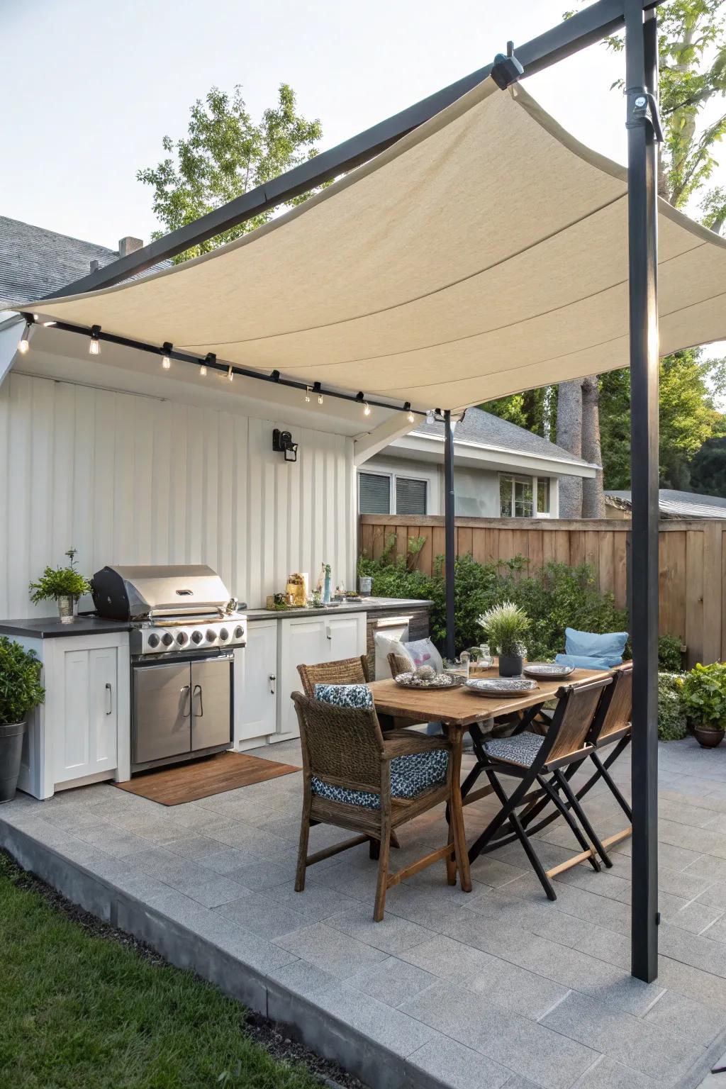 An effortless awning that shields against the elements.