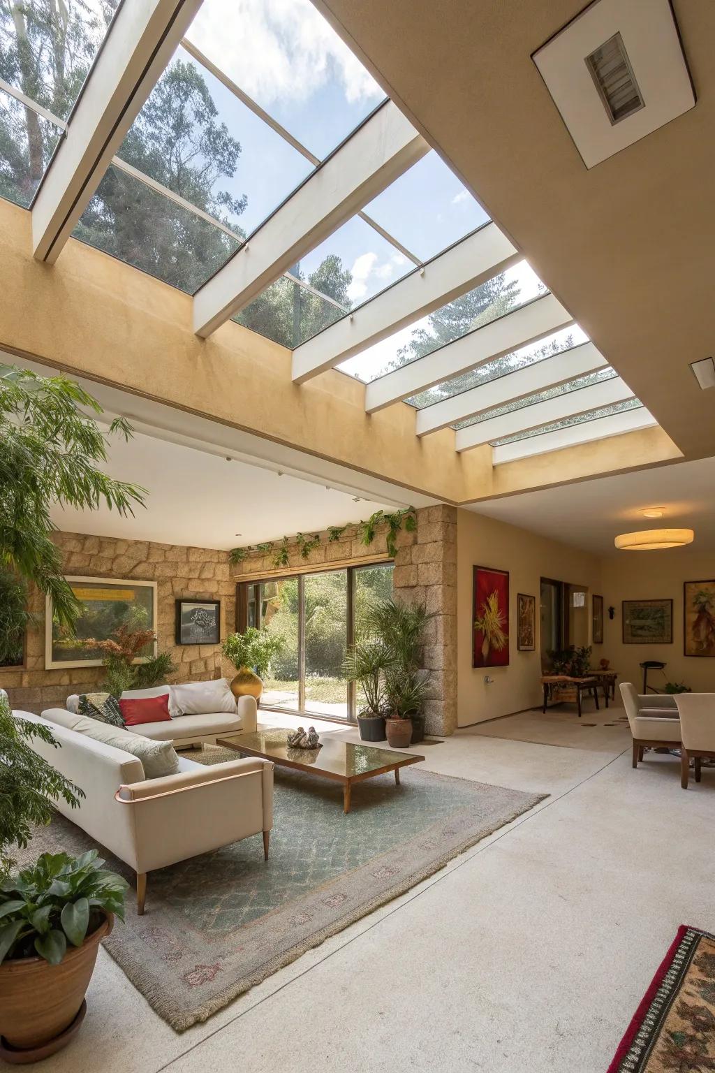 Roof windows usher solar illumination's allure into below-ground residing zones.
