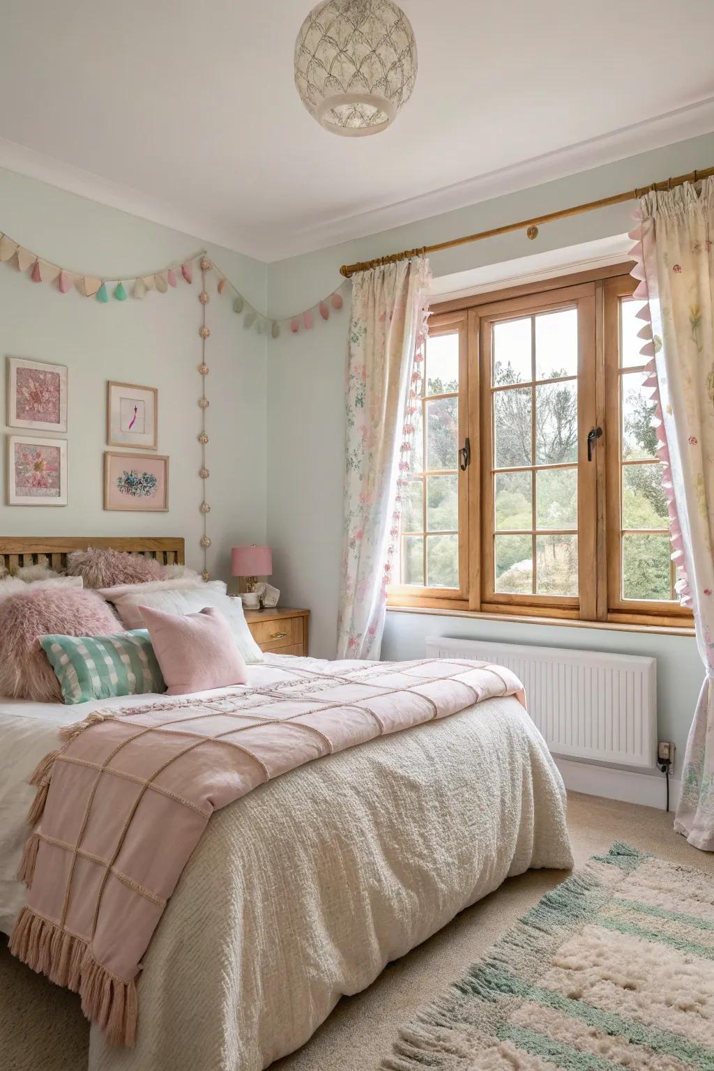 Pastel frames introduce a subtle dash of color to your area.