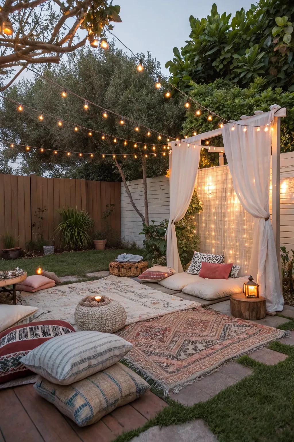Unwind luxuriously with a Bohemian Backyard Bash.