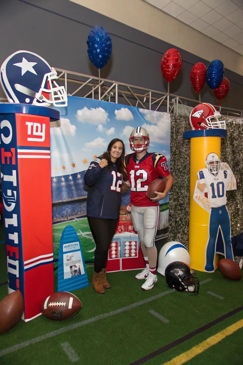 Immortalize the fun with a gridiron photo spot.