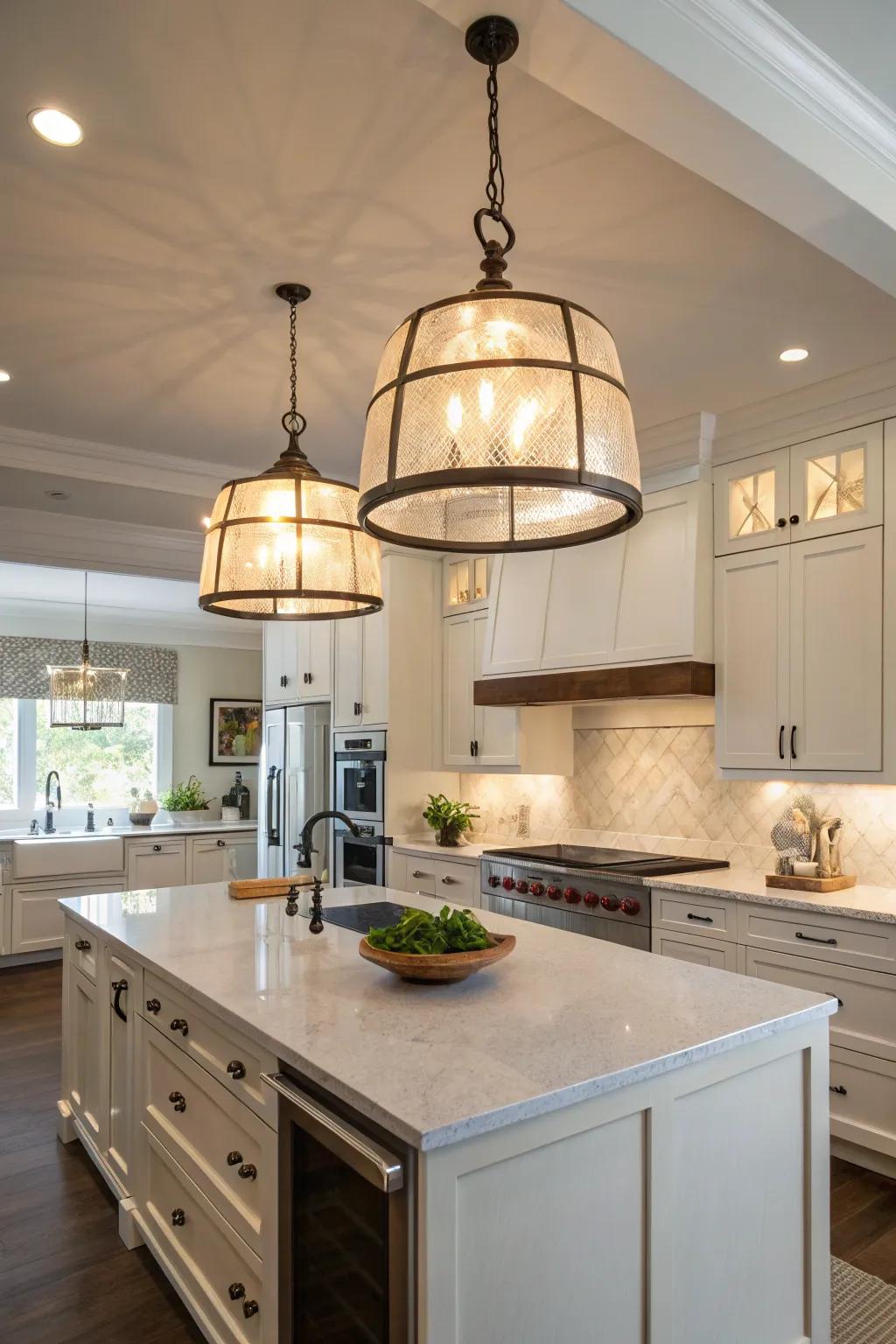 Statement lights can transform the feel of your kitchen.