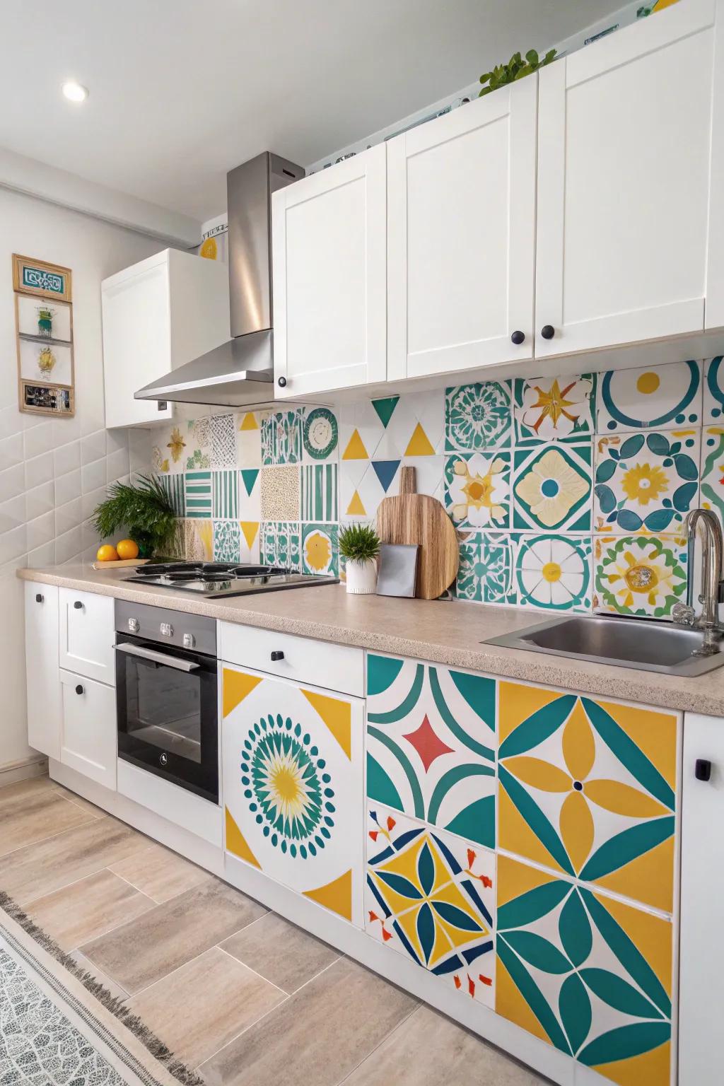 Vinyl stickers provide a fun and adaptable way to personalize your kitchen.