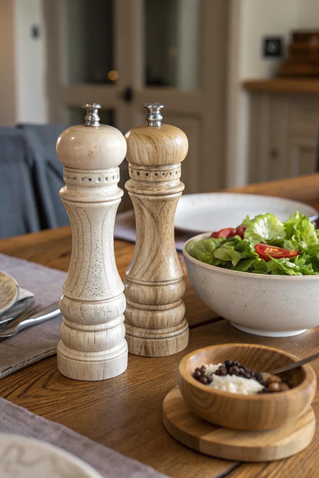 Stylish mills that serve as functional decorative elements.