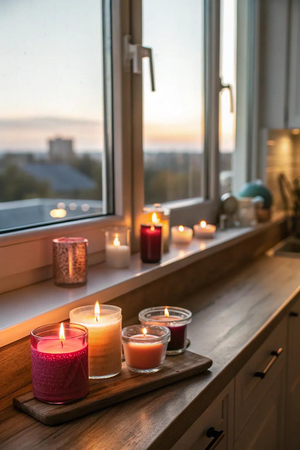 Candelabras engender a welcoming and captivating atmosphere.