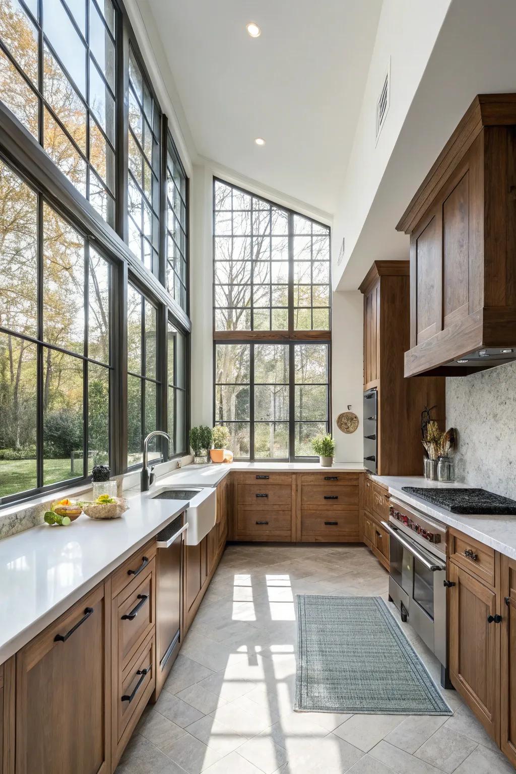 Sunlight turns your kitchen into a welcoming refuge.