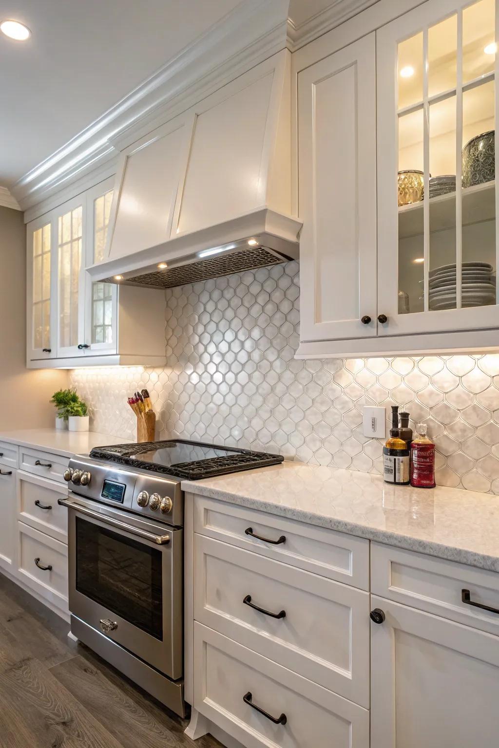 Varying textures incorporate depth into your kitchen layout.