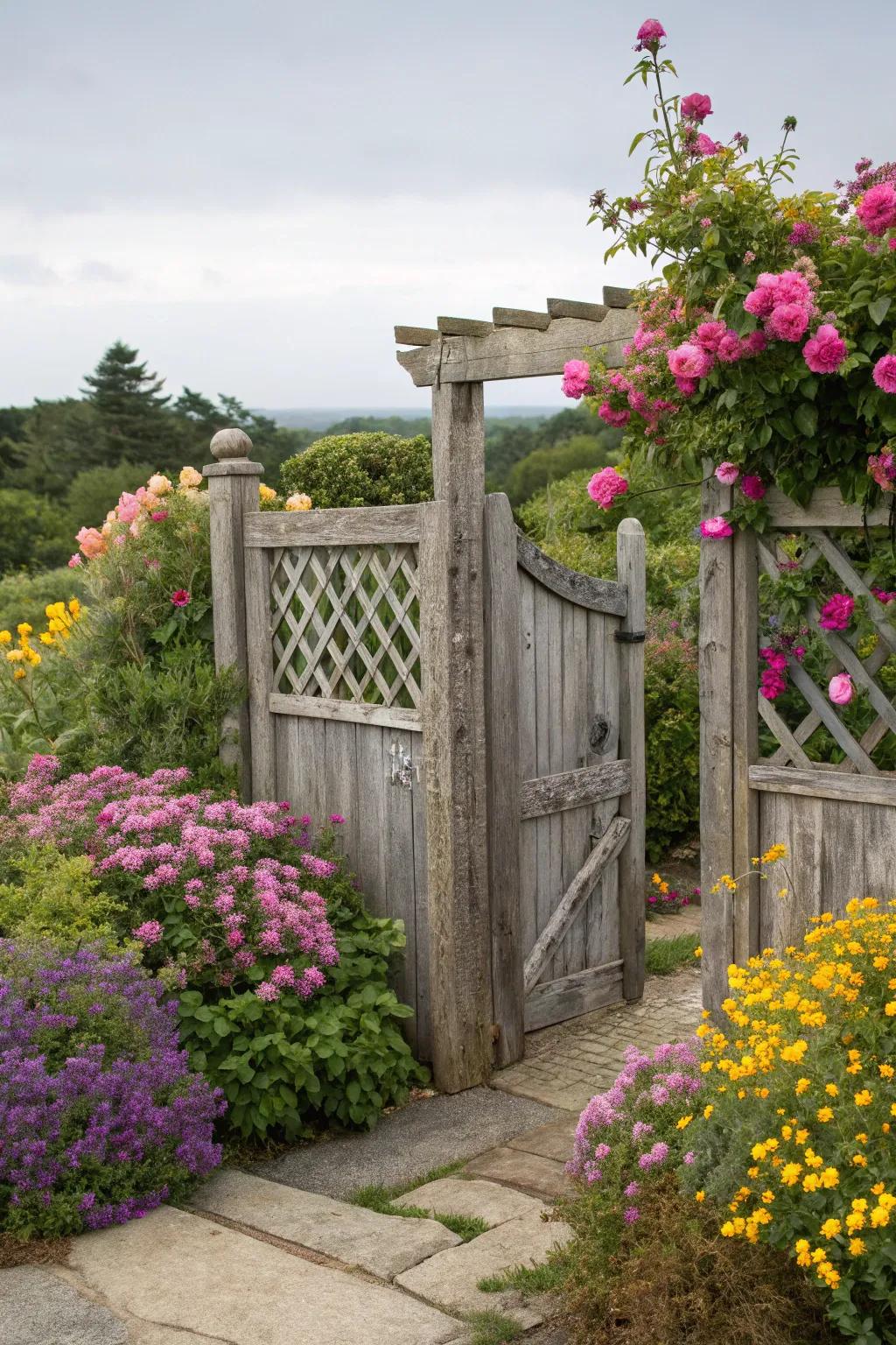 A lattice-feature gateway adds grace and a hint of what lies beyond.