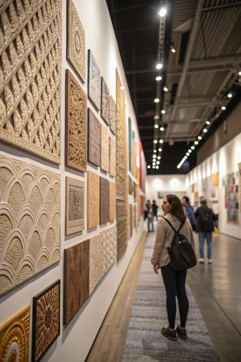 Textured art pieces give any wall a sophisticated and modern feel.