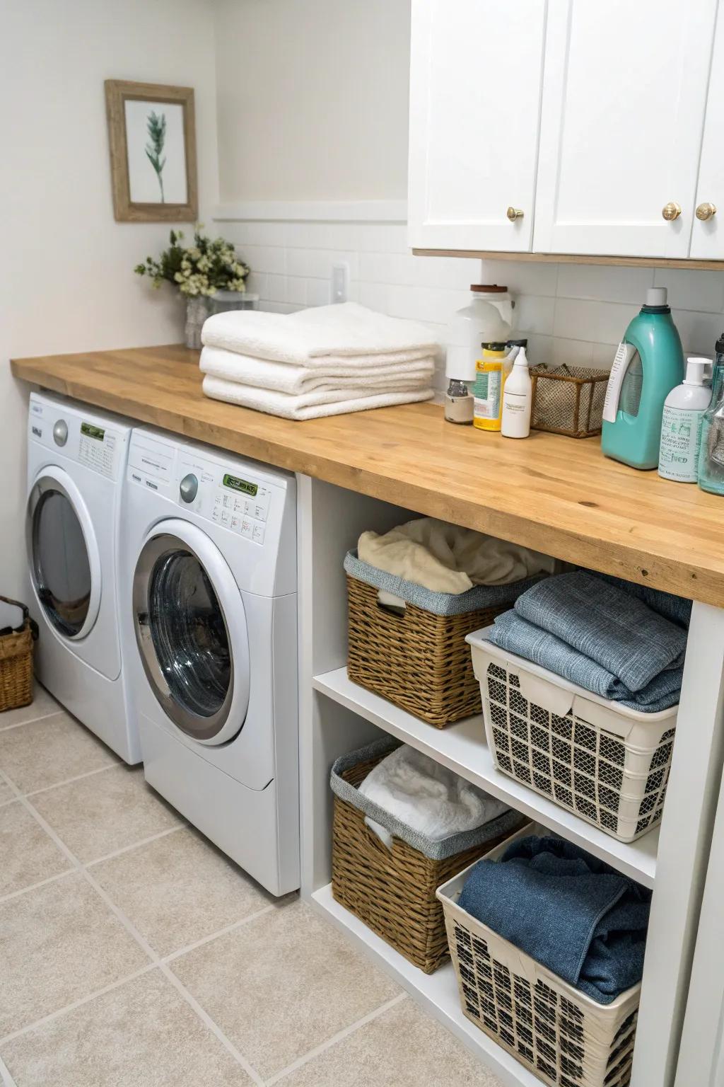 A practical folding area to maximize space.