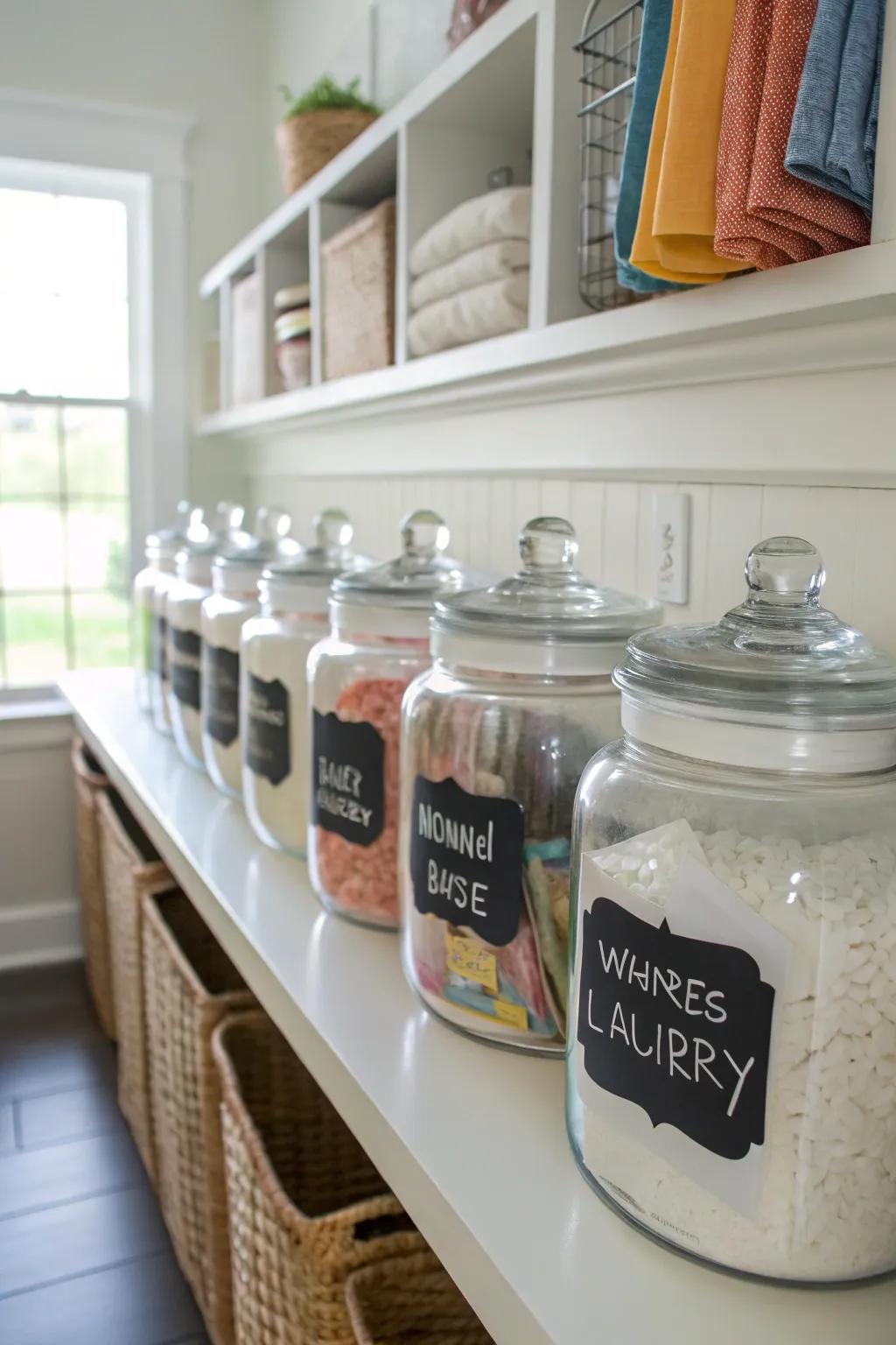 Chalk labels let you add your own touch to containers.