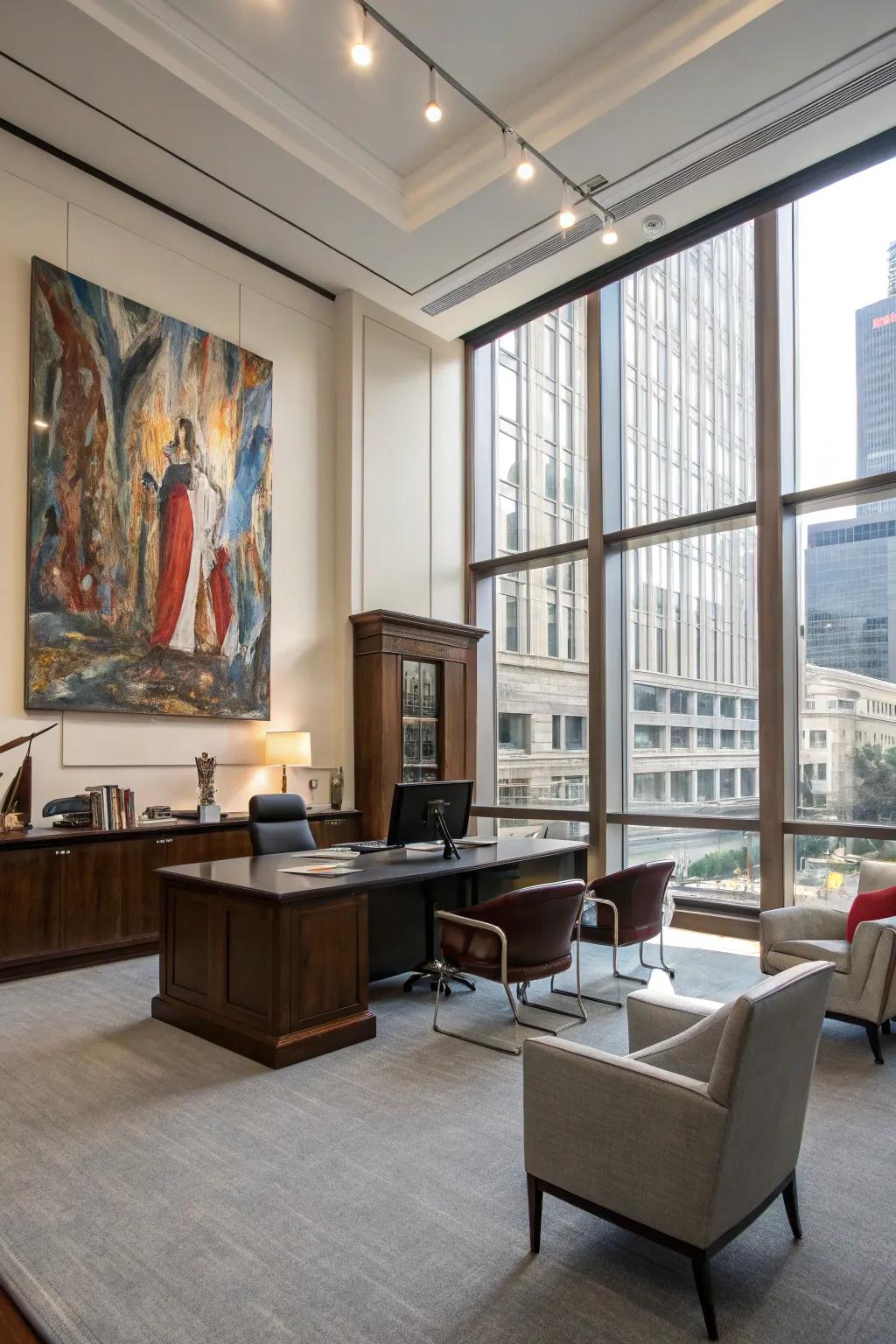 Modern art brings a contemporary touch to your decor.